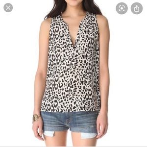 Leopard Joie Tank with sheer back